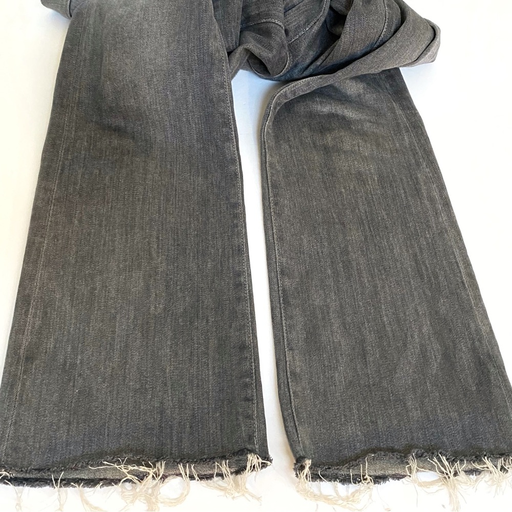 Mother gray black fan the flames insider ankle frey high waisted flare crop jean - Picture 9 of 16